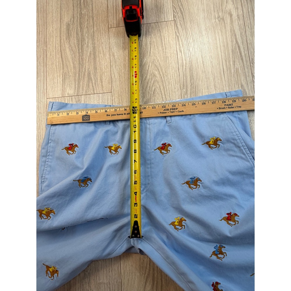Castaway Nantucket Island Mens 42 Blue Horse Racing Embroidered Chino Pants - Picture 4 of 8